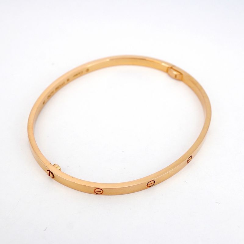 Cartier Bangle Love Bracelet 18k Pink Gold Pink Gold Men's Women's Unisex