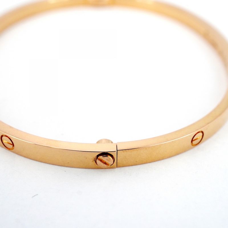 Cartier Bangle Love Bracelet 18k Pink Gold Pink Gold Men's Women's Unisex