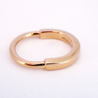 Tiffany & Co Ring Lock 18k Pink Gold Pink Gold Size 6.5 Women's