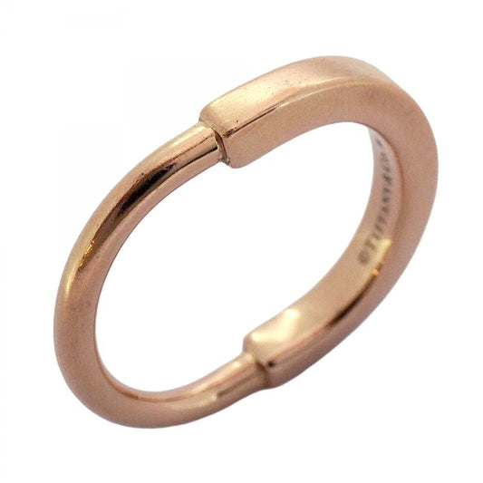 Tiffany & Co Ring Lock 18k Pink Gold Pink Gold Size 6.5 Women's