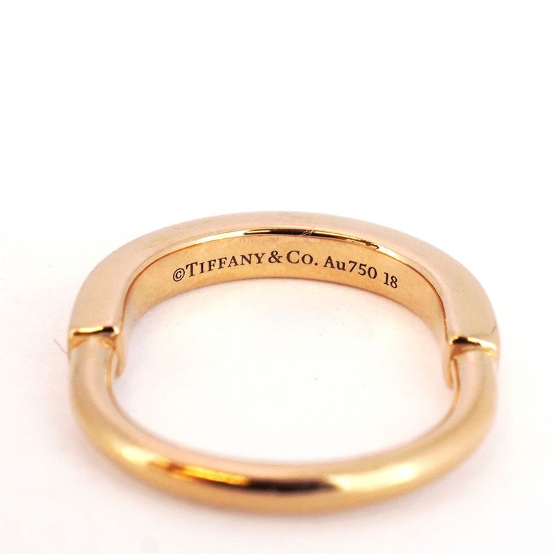 Tiffany & Co Ring Lock 18k Pink Gold Pink Gold Size 6.5 Women's