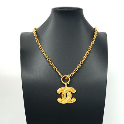 Chanel Necklace Vintage Coco Mark Matelasse GP Plated Gold Ladies