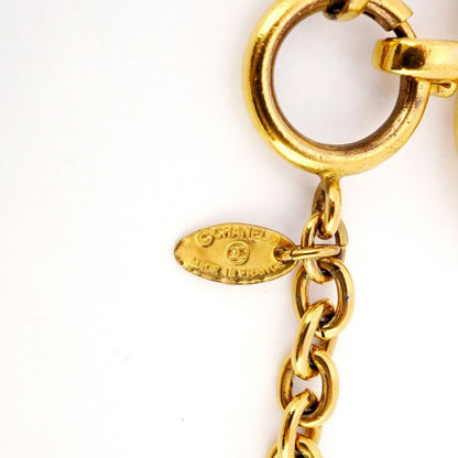 Chanel Necklace Vintage Coco Mark Matelasse GP Plated Gold Ladies