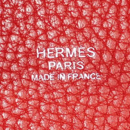 Hermes Handbag Picotan Lock MM Taurillon Clemence Rouge Cazac Silver Hardware C