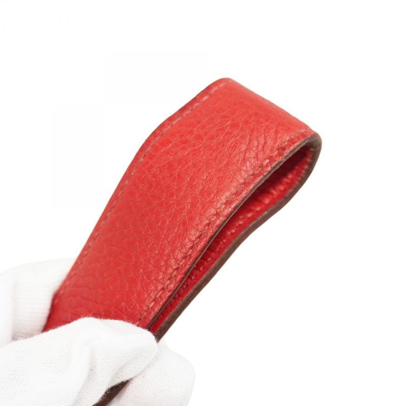 Hermes Handbag Picotan Lock MM Taurillon Clemence Rouge Cazac Silver Hardware C