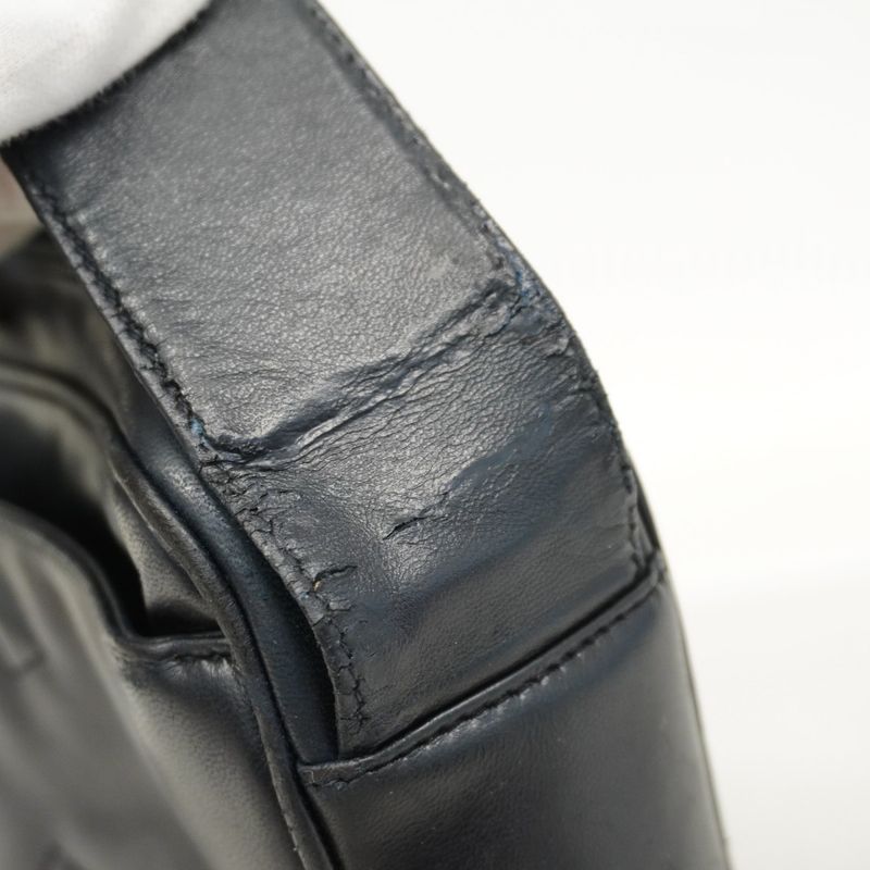 Chanel Shoulder Bag Triple Coco Lambskin Navy Gold Hardware Women's