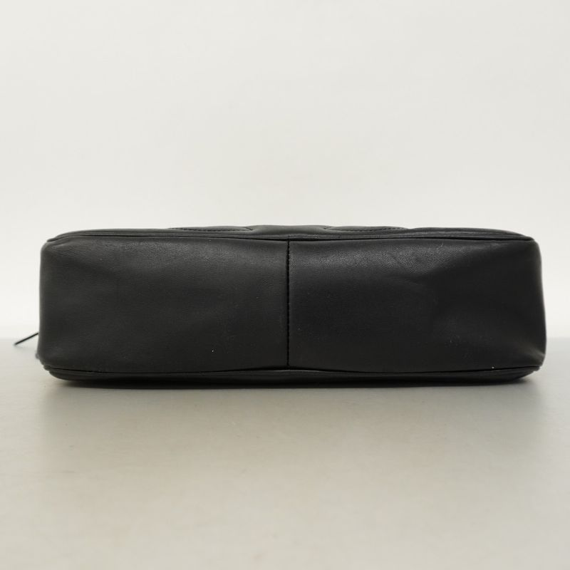 Chanel Shoulder Bag Triple Coco Lambskin Navy Gold Hardware Women's