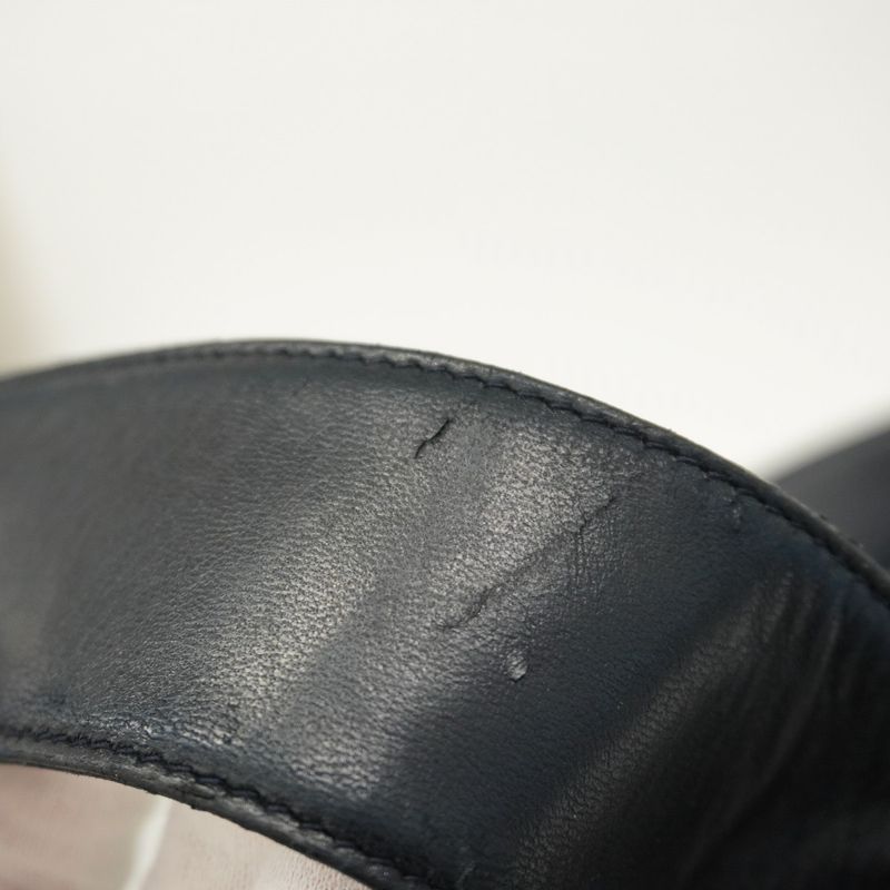 Chanel Shoulder Bag Triple Coco Lambskin Navy Gold Hardware Women's