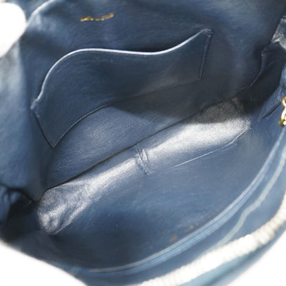 Chanel Shoulder Bag Triple Coco Lambskin Navy Gold Hardware Women's