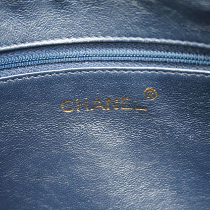 Chanel Shoulder Bag Triple Coco Lambskin Navy Gold Hardware Women's