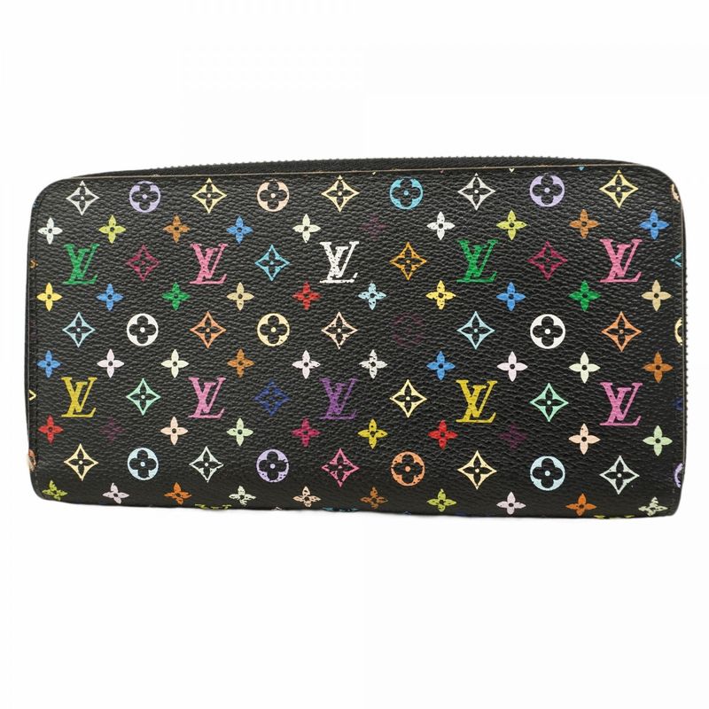 Louis Vuitton Long Wallet Monogram Multicolor Zippy Wallet M60243 Noir Black