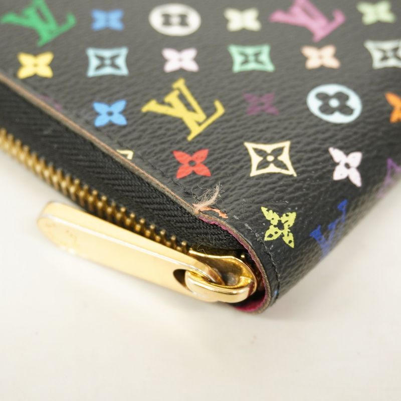 Louis Vuitton Long Wallet Monogram Multicolor Zippy Wallet M60243 Noir Black