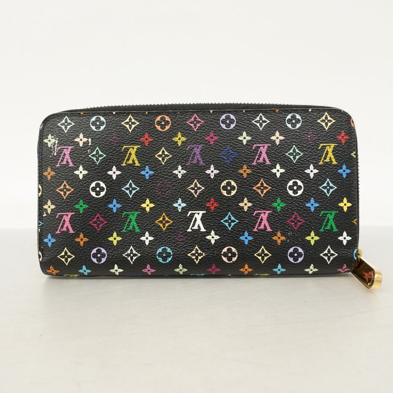 Louis Vuitton Long Wallet Monogram Multicolor Zippy Wallet M60243 Noir Black