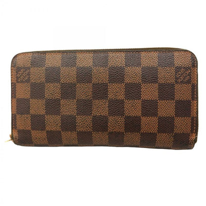Louis Vuitton Long Wallet Damier Zippy Wallet N60015 Ebene Men's Women's Unisex