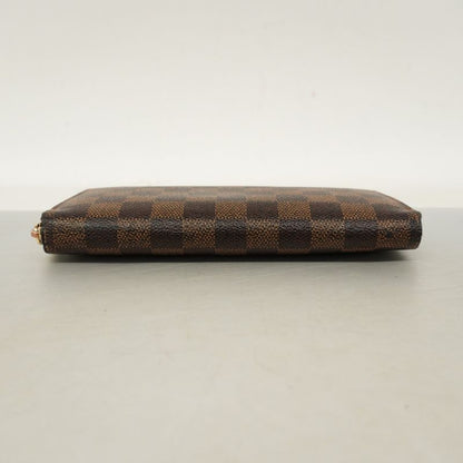 Louis Vuitton Long Wallet Damier Zippy Wallet N60015 Ebene Men's Women's Unisex
