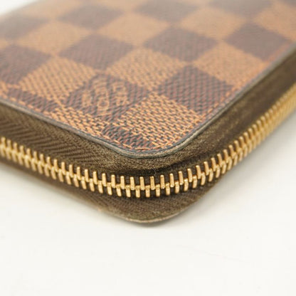 Louis Vuitton Long Wallet Damier Zippy Wallet N60015 Ebene Men's Women's Unisex