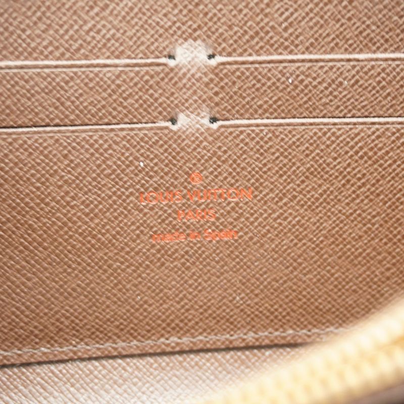 Louis Vuitton Long Wallet Damier Zippy Wallet N60015 Ebene Men's Women's Unisex