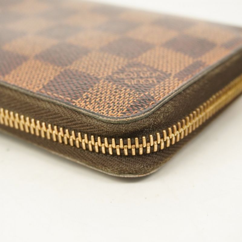 Louis Vuitton Long Wallet Damier Zippy Wallet N60015 Ebene Men's Women's Unisex
