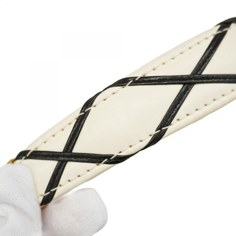 Louis Vuitton Handbag Maltage Go-14mm (0.55in) M22890 White Black 2way Bag