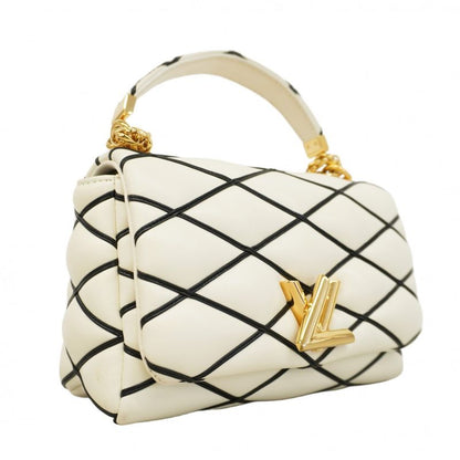Louis Vuitton Handbag Maltage Go-14mm (0.55in) M22890 White Black 2way Bag
