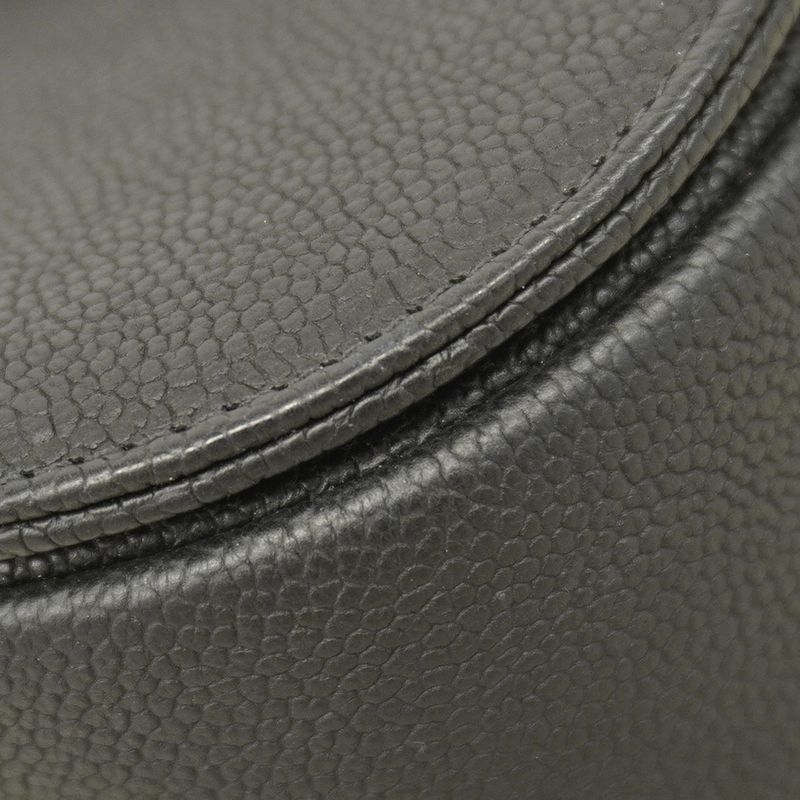 Chanel Handbag Matelasse Caviar Skin Black Gold Hardware 2way Bag Ladies