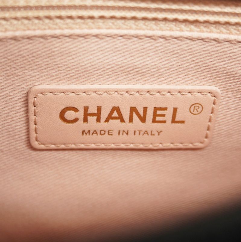 Chanel Handbag Matelasse Caviar Skin Black Gold Hardware 2way Bag Ladies