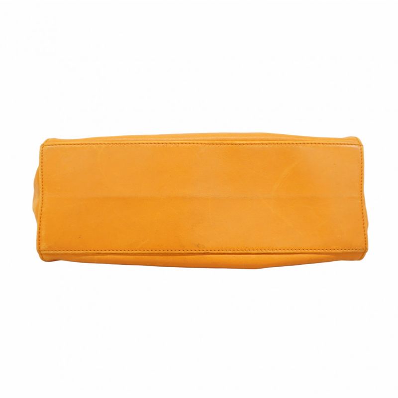 Chanel Tote Bag Lambskin Orange Gold Hardware Women's