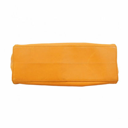 Chanel Tote Bag Lambskin Orange Gold Hardware Women's