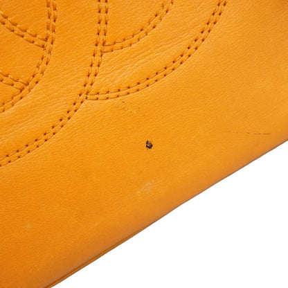 Chanel Tote Bag Lambskin Orange Gold Hardware Women's
