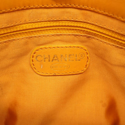 Chanel Tote Bag Lambskin Orange Gold Hardware Women's