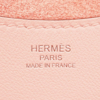 Hermes Handbag in the Loop 18 Taurillon Clemence Swift Rose Sakura Silver