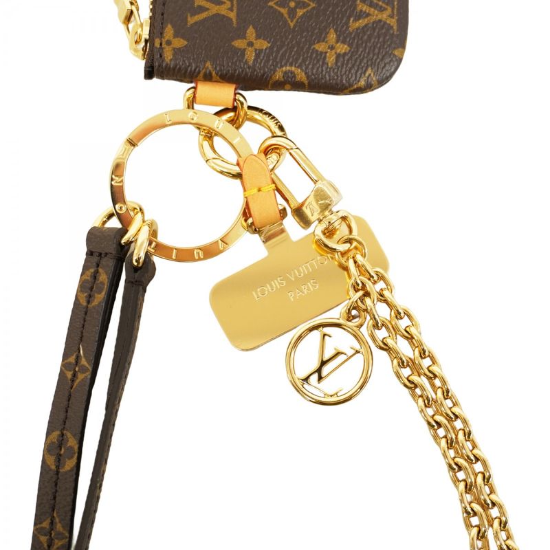 Louis Vuitton Shoulder Bag Monogram Phone Holder M26898 Brown Women's