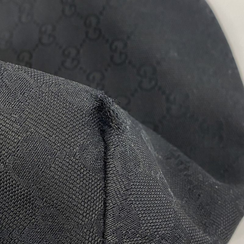 Gucci Shoulder Bag GG Canvas 181092 Canvas Black Silver Hardware Women's