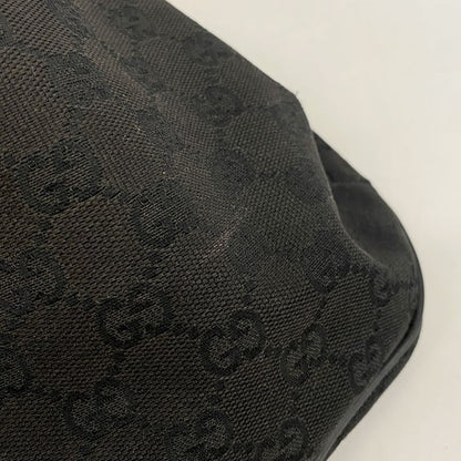 Gucci Shoulder Bag GG Canvas 181092 Canvas Black Silver Hardware Women's