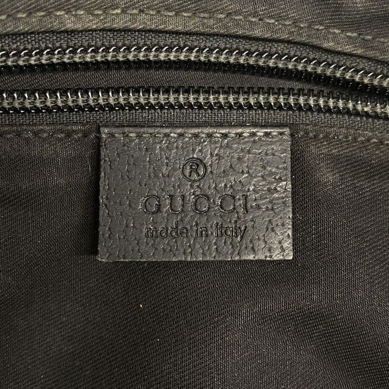 Gucci Shoulder Bag GG Canvas 181092 Canvas Black Silver Hardware Women's