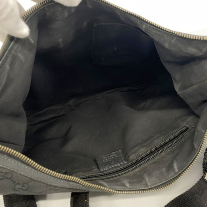 Gucci Shoulder Bag GG Canvas 181092 Canvas Black Silver Hardware Women's