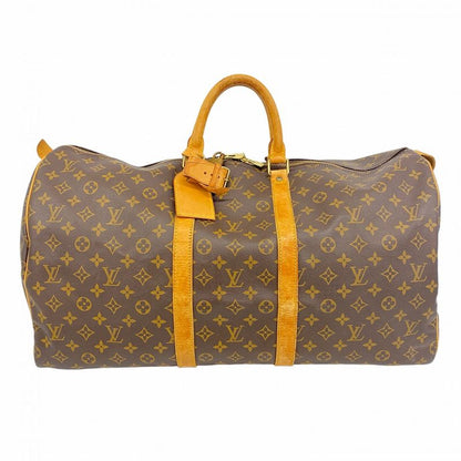 Louis Vuitton Boston Bag Monogram Keepall 55 M41424 Brown Men Women Unisex