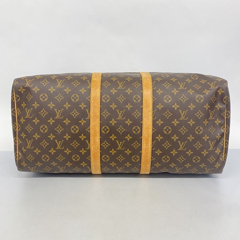 Louis Vuitton Boston Bag Monogram Keepall 55 M41424 Brown Men Women Unisex