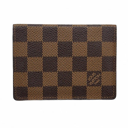 Louis Vuitton Card Case Damier Porte 2 Cult Vertical N60533 Ebene Men's Women's