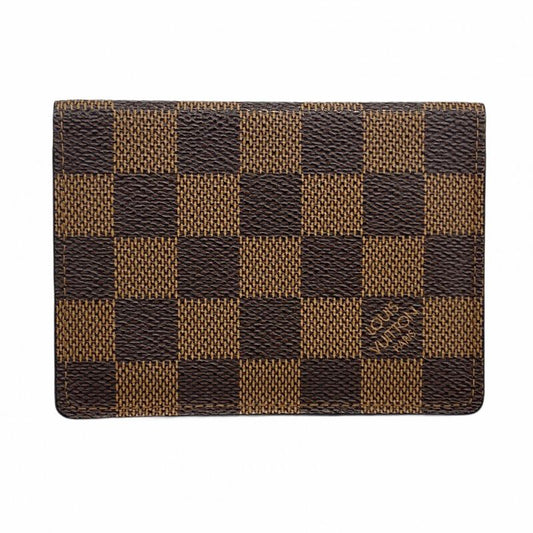 Louis Vuitton Card Case Damier Porte 2 Cult Vertical N60533 Ebene Men's Women's