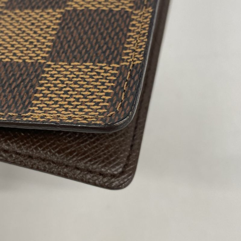 Louis Vuitton Card Case Damier Porte 2 Cult Vertical N60533 Ebene Men's Women's