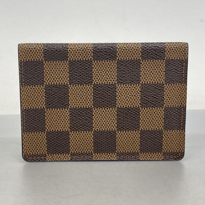 Louis Vuitton Card Case Damier Porte 2 Cult Vertical N60533 Ebene Men's Women's