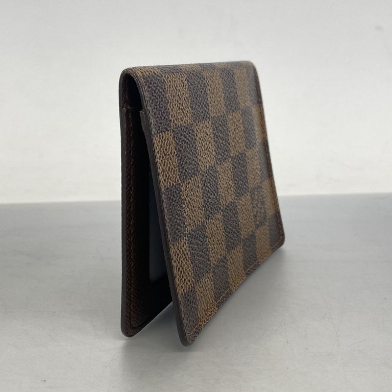 Louis Vuitton Card Case Damier Porte 2 Cult Vertical N60533 Ebene Men's Women's