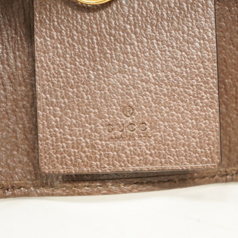 Gucci Key Case Ophidia 603732 PVC Brown Ladies