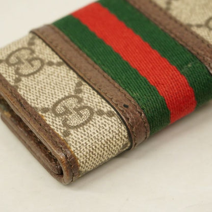 Gucci Key Case Ophidia 603732 PVC Brown Ladies