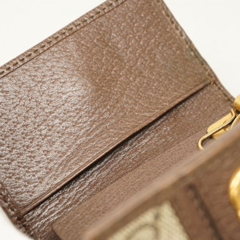 Gucci Key Case Ophidia 603732 PVC Brown Ladies