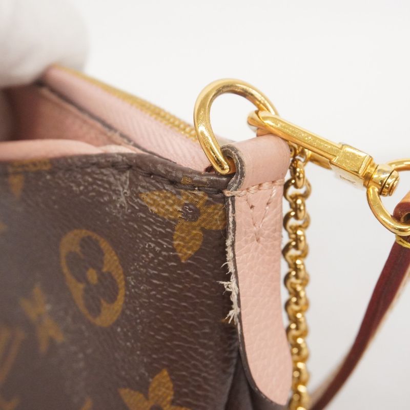 Louis Vuitton Handbag Monogram Pallas Clutch M44037 Brown Rose Poudre 2way Bag