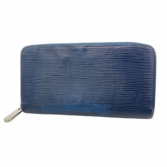 Louis Vuitton Long Wallet Epi Zippy Wallet M61873 Andigo Blue Ladies