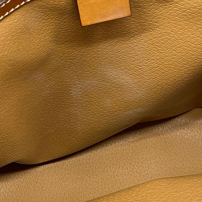 Celine Tote Bag Macadam PVC Brown Gold Hardware Women's