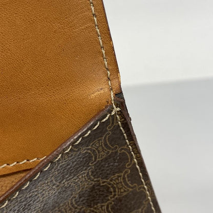 Celine Tote Bag Macadam PVC Brown Gold Hardware Women's